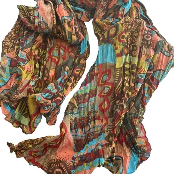Aztec Colorful Oversized Huge Beach Scarf Wrap - Picture 5 of 7